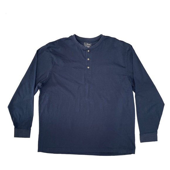 L.L.Bean Traditional Fit Henley Shirt XL - Picture 2 of 6